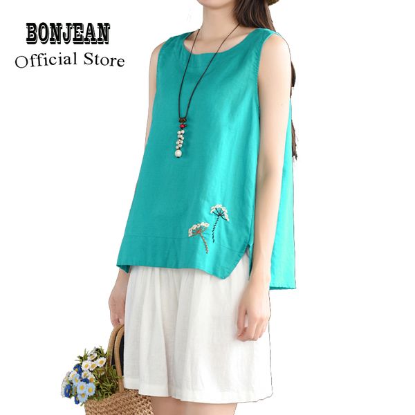 womens cotton linen tees tanks t shirt sleeveless o neck embroidery retro vintage fashion casual for summer az43251417, White
womens cotton linen tees tanks t shirt sleeveless o neck embroidery retro vintage fashion casual for summer az43251417, White
