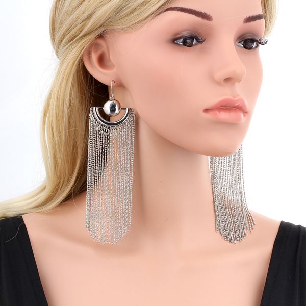 gold color chain tassel drop dangle long earrings for women big large brinco grande statement bohemian party jewelry colgantes, Golden
gold color chain tassel drop dangle long earrings for women big large brinco grande statement bohemian party jewelry colgantes, Golden