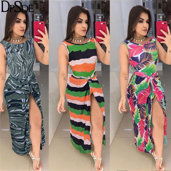 2020 fashion summer beach style sets sleeveless round neck jumpsuits lace-up floor-length skirt printed two piece sets, White
2020 fashion summer beach style sets sleeveless round neck jumpsuits lace-up floor-length skirt printed two piece sets, White