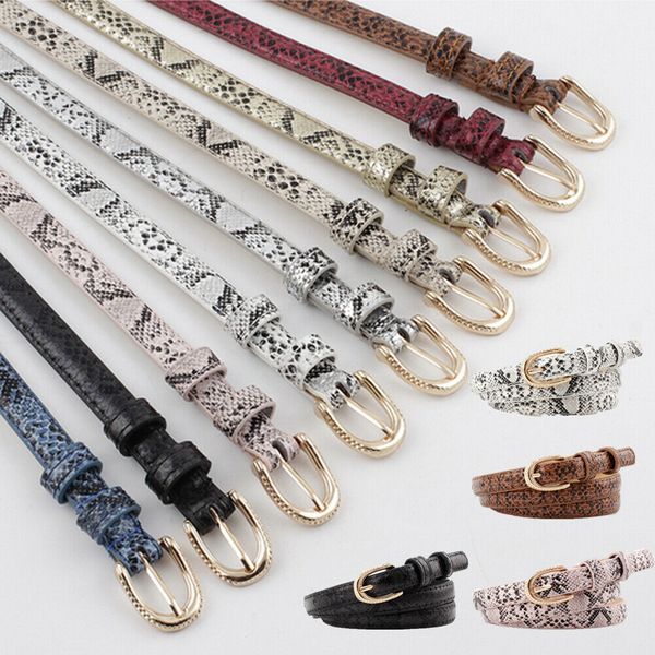 hirigin women belt classic snake skin print leather waistband pin buckle thin belt strap belts, Black;brown
hirigin women belt classic snake skin print leather waistband pin buckle thin belt strap belts, Black;brown