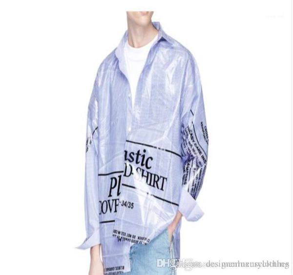 doublet 18ss plastic cover shirt ins mens loose casual letters shirt japanese plastic, White;black
doublet 18ss plastic cover shirt ins mens loose casual letters shirt japanese plastic, White;black