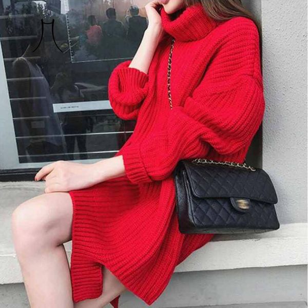 heydress autumn new solid long warm chrismas sweater lady casual knitted turtleneck winter sweater female loose korea pollovers, White;black
heydress autumn new solid long warm chrismas sweater lady casual knitted turtleneck winter sweater female loose korea pollovers, White;black