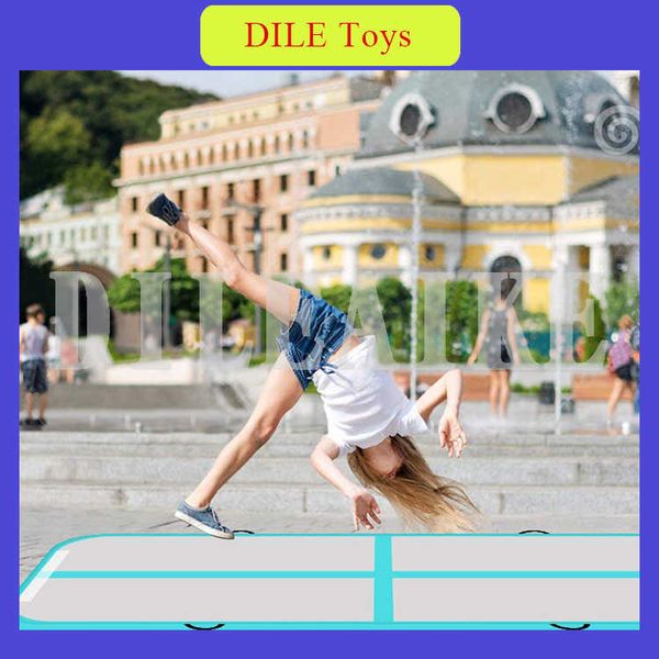 Inflatable Air Track Tumbling Mat Gymnastic Air Mat With Pump Air Floor For Home Use, Beach, Park And Water