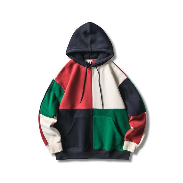 men's hoodies & sweatshirts hit color patchwork mens pullover 2021 japanese men hoodie sweatshirt casual streetwear couple coat, Black
men's hoodies & sweatshirts hit color patchwork mens pullover 2021 japanese men hoodie sweatshirt casual streetwear couple coat, Black