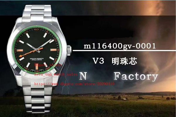 2019 n factory's latest products 116400 v3 pearl 2813 movement 40mm dial sapphire 2 style mechanical automatic men's watch, Slivery;brown
2019 n factory's latest products 116400 v3 pearl 2813 movement 40mm dial sapphire 2 style mechanical automatic men's watch, Slivery;brown