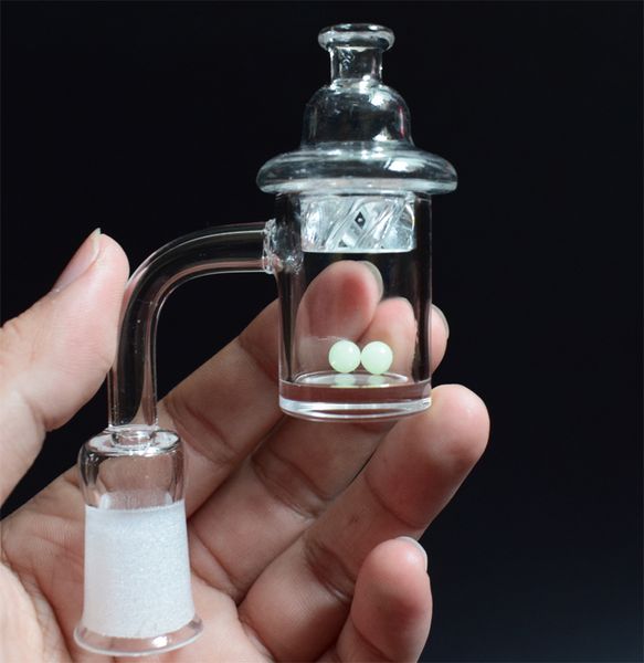 Image of 25mm XL Quartz Banger with Spinning Carb Cap and Terp Pearl 10mm 14mm 18mm Quartz Thermal Banger Nails For Bongs Oil RIgs