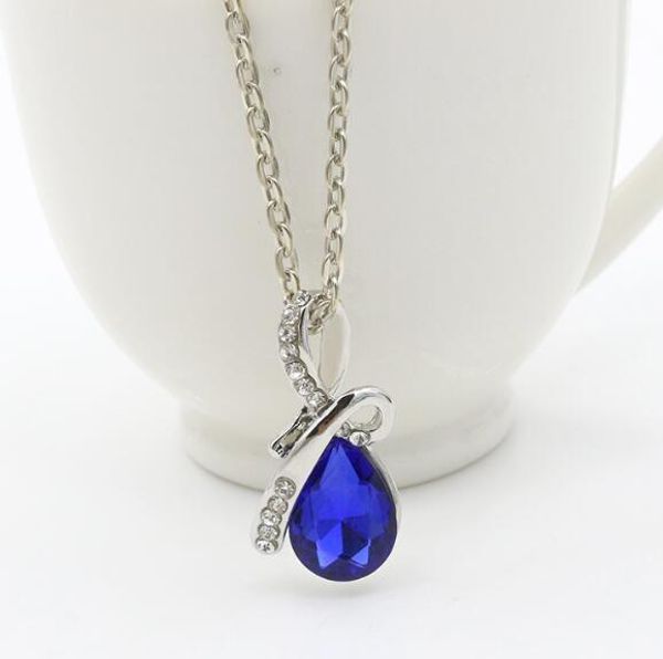 dhl fashion women teardrop shaped pendant necklace austrian crystal rhinestones diamond charm silver plated chain for ladies luxury jewelry
dhl fashion women teardrop shaped pendant necklace austrian crystal rhinestones diamond charm silver plated chain for ladies luxury jewelry