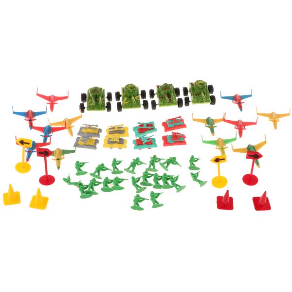 52pcs army toys world war ii playset - 3cm army men action figures with accessories