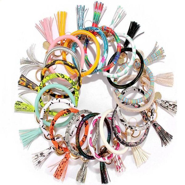 fashion bracelet key chain tassel leopard leather bracelet keychain with metal ring pure color holiday party gift wy451q
fashion bracelet key chain tassel leopard leather bracelet keychain with metal ring pure color holiday party gift wy451q