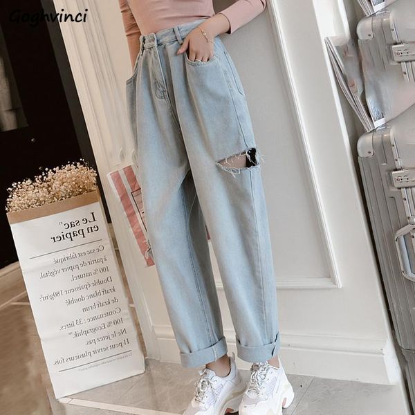 jeans women holes straight loose 2xl high-waist casual korean-style womens denim pants ankle-length students fashion spring chic, Blue
jeans women holes straight loose 2xl high-waist casual korean-style womens denim pants ankle-length students fashion spring chic, Blue
