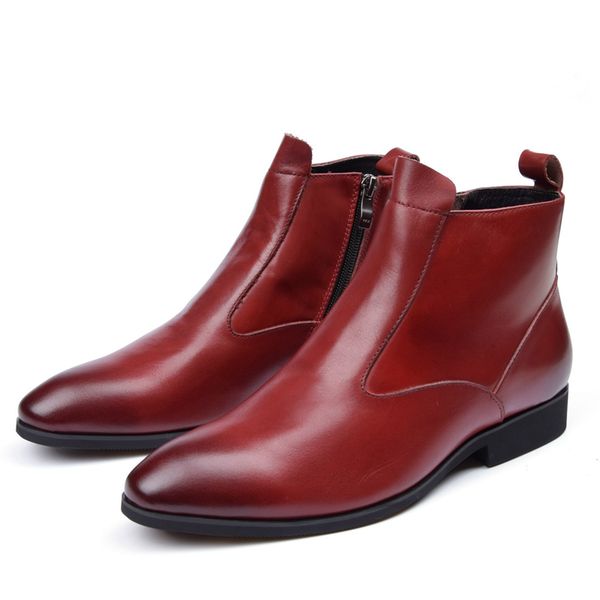 new men's shoes round toe cowhide single boots work wear comfortable soft cowskin genuine leather ankle boots shoes js-a0112, Black
new men's shoes round toe cowhide single boots work wear comfortable soft cowskin genuine leather ankle boots shoes js-a0112, Black