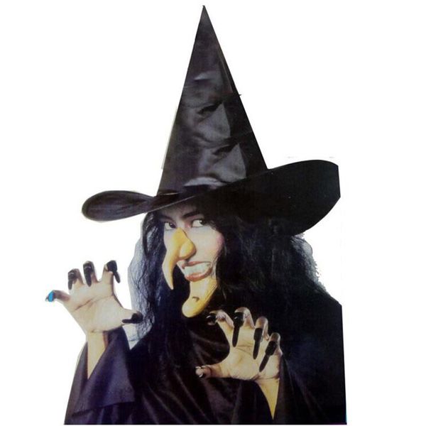 hat witch hat halloween costume clothes horror props witch hat denture nails nose chin five-piece fashion party dress, Blue;gray
hat witch hat halloween costume clothes horror props witch hat denture nails nose chin five-piece fashion party dress, Blue;gray