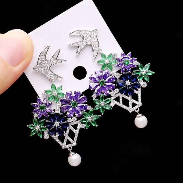 fashion- earrings for women brand design cubic zirconia jewelry fashion flowers bird ear studs wholesale, Silver
fashion- earrings for women brand design cubic zirconia jewelry fashion flowers bird ear studs wholesale, Silver