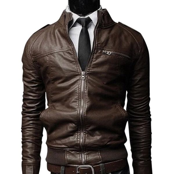 men pu leather motorcycle jackets homme long sleeve zipper fashion slim fit autumn winter warm casual outwear coat, Black
men pu leather motorcycle jackets homme long sleeve zipper fashion slim fit autumn winter warm casual outwear coat, Black