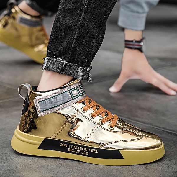autumn and winter new bright fashion shoes high to help men's shoes trend fashion non-slip wear men's casual, Black
autumn and winter new bright fashion shoes high to help men's shoes trend fashion non-slip wear men's casual, Black