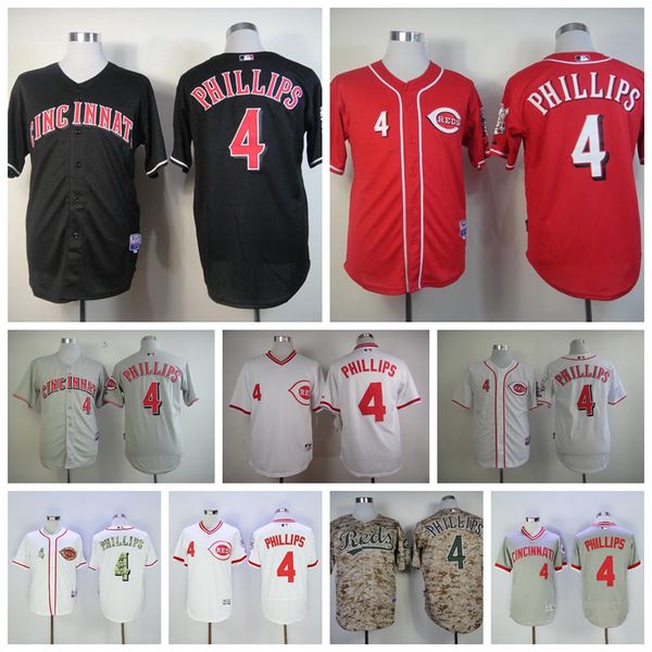 1976 1990 vintage 4 brandon phillips baseball jersey men pullover team red white grey black camo retire flexbase embroidery and sewing, Blue;black
1976 1990 vintage 4 brandon phillips baseball jersey men pullover team red white grey black camo retire flexbase embroidery and sewing, Blue;black