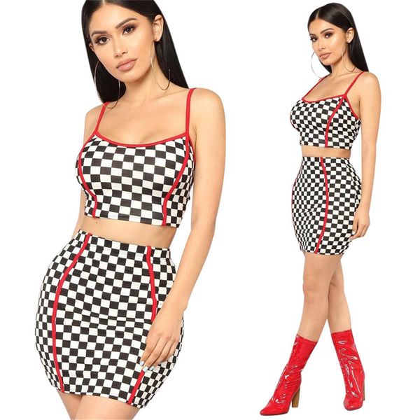 летние женские плед слинг из двух частей моды урожай топ и мини-юбка наборы повседневные платья без рукавов из двух частей nb-1273, White 
летние женские плед слинг из двух частей моды урожай топ и мини-юбка наборы повседневные платья без рукавов из двух частей nb-1273, White