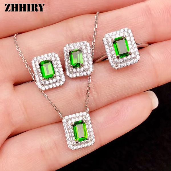 zhhiry women real natural diopside jewelry sets genuine 925 sterling silver gemstone set ring earring pendant chain fine jewelry, Black
zhhiry women real natural diopside jewelry sets genuine 925 sterling silver gemstone set ring earring pendant chain fine jewelry, Black