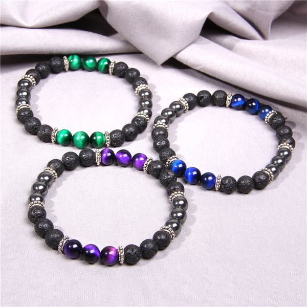 2019 men women charm bracelet tiger eye lave stone beaded natural stone bracelets jewelry gift for women, Black
2019 men women charm bracelet tiger eye lave stone beaded natural stone bracelets jewelry gift for women, Black
