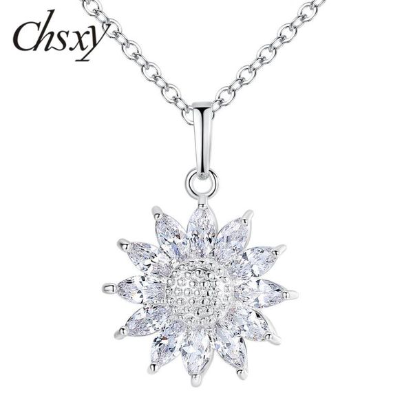chsxy sell cute sunflower eye zircon stone necklace pendant micro zircon plant choker chain necklace wedding jewelry, Silver
chsxy sell cute sunflower eye zircon stone necklace pendant micro zircon plant choker chain necklace wedding jewelry, Silver