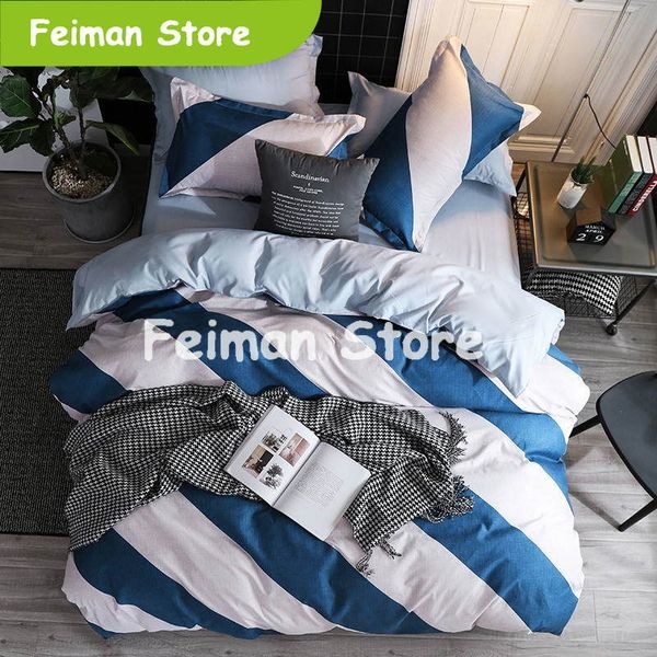blue stripes duvet cover flat bed sheets +pillowcase king full single bedding set 3/4pcs bed sets cover set
blue stripes duvet cover flat bed sheets +pillowcase king full single bedding set 3/4pcs bed sets cover set