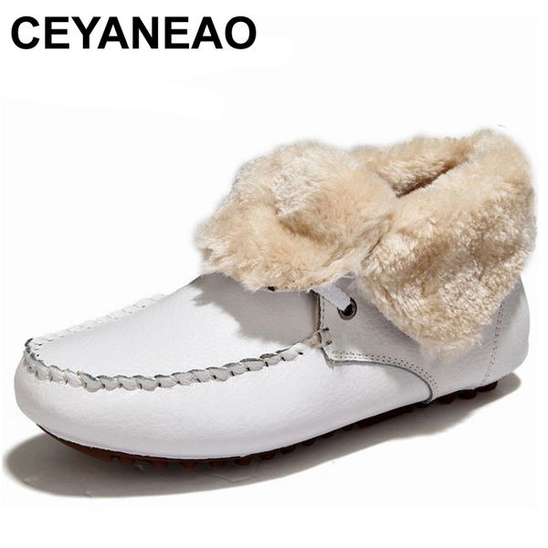 ceyaneaonew winter snow boots keep warm plush shoes woman genuine cow leather female ankle boots casual women flats shoee1605, Black
ceyaneaonew winter snow boots keep warm plush shoes woman genuine cow leather female ankle boots casual women flats shoee1605, Black