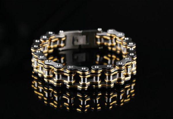 stainless steel black gold bike bracelet stainless steel bracelet boyfriend gift
stainless steel black gold bike bracelet stainless steel bracelet boyfriend gift