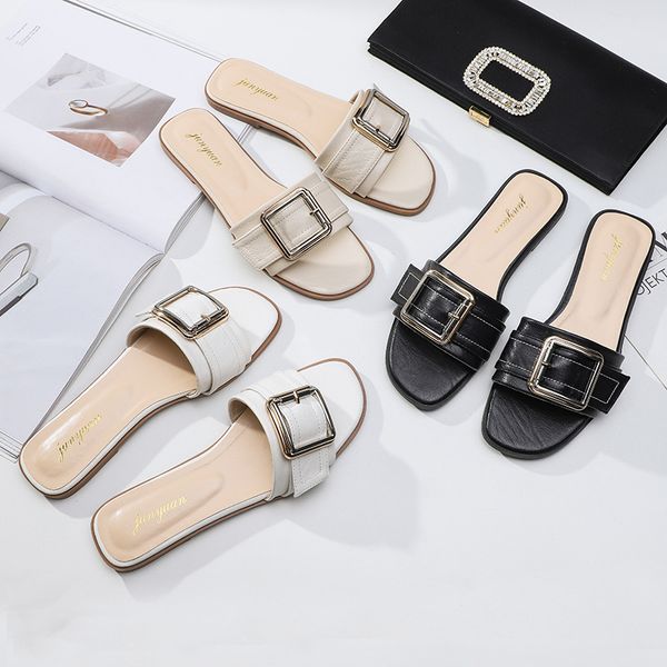 fashion women slippers peep toe flat ladies slides white pu leather summer sandals zapatos de mujer02, Black
fashion women slippers peep toe flat ladies slides white pu leather summer sandals zapatos de mujer02, Black