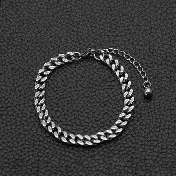 oulai777 bead silver charm bracelets mens stainless steel cuban link chain on hand punk hip hop gifts for man 2019 wholesale, Black 
oulai777 bead silver charm bracelets mens stainless steel cuban link chain on hand punk hip hop gifts for man 2019 wholesale, Black