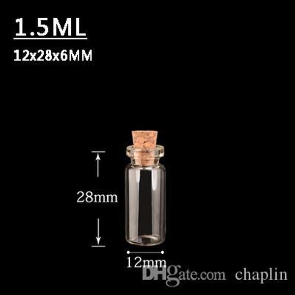 1.5ml 12x28x6mm крошечные empty очистить пробка стеклянные бутылки флаконы с пробок для diy, искусств, ремесел, украшения, сувениры партии
1.5ml 12x28x6mm крошечные empty очистить пробка стеклянные бутылки флаконы с пробок для diy, искусств, ремесел, украшения, сувениры партии