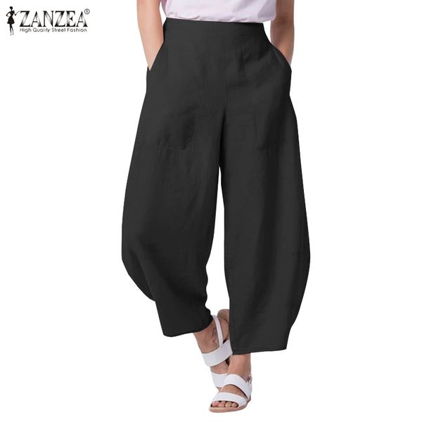 zanzea women wide leg pants 2020 fashion female casual elastic waist trousers office lady loose pockets streetwear plus size 5xl, Black;white
zanzea women wide leg pants 2020 fashion female casual elastic waist trousers office lady loose pockets streetwear plus size 5xl, Black;white