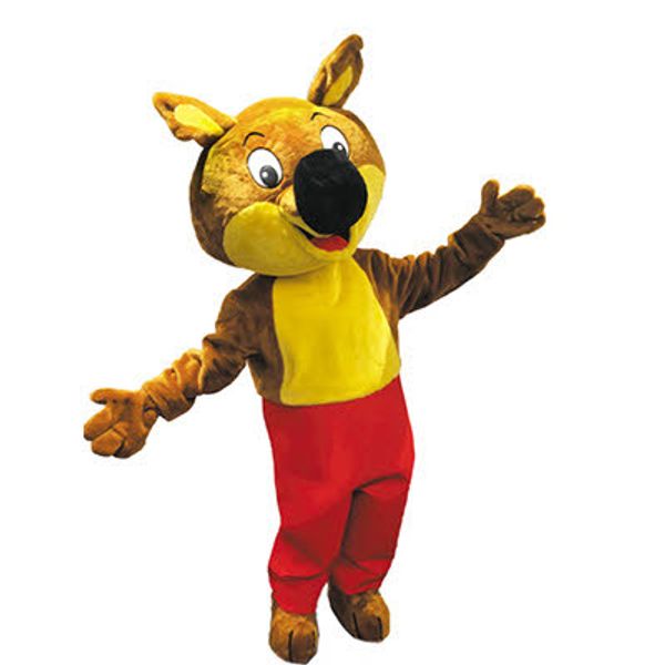 brown rat mascot costume character costume size ing, Red;yellow