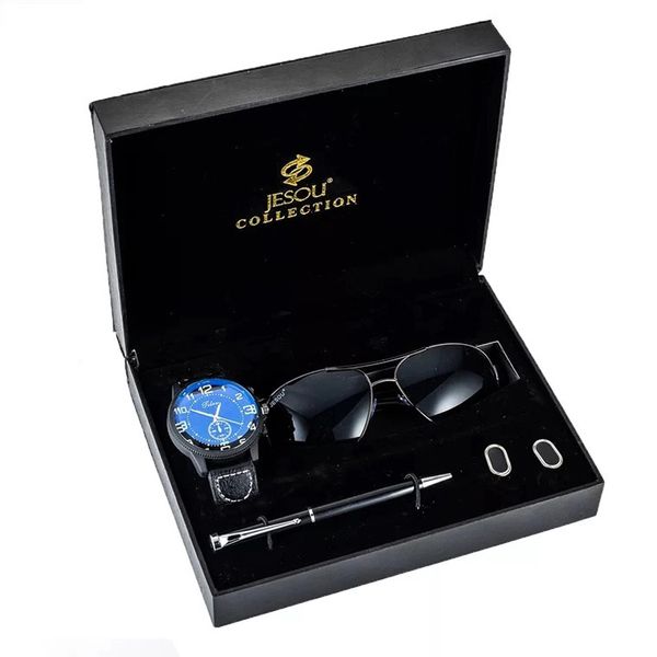 men watches set leather retro quartz wrist watch sunglasses ballpoint pen with cufflinks gift set for boyfriend men father gifts, Slivery;brown
men watches set leather retro quartz wrist watch sunglasses ballpoint pen with cufflinks gift set for boyfriend men father gifts, Slivery;brown