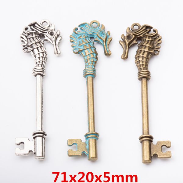 20pcs 71*20mm vintage silver blue zinc plated seahorse key charms antique bronze key pendants for bracelet earring diy jewelry, Bronze;silver
20pcs 71*20mm vintage silver blue zinc plated seahorse key charms antique bronze key pendants for bracelet earring diy jewelry, Bronze;silver