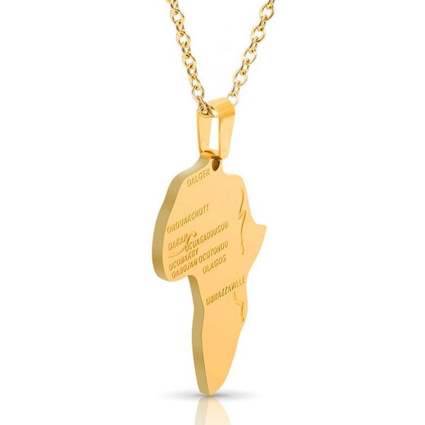 stainless steel necklaces jewelry new fashion personality 18k gold plated african map hip hop pendant necklaces, Silver
stainless steel necklaces jewelry new fashion personality 18k gold plated african map hip hop pendant necklaces, Silver