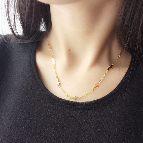 pinjeas s925 gold cross collar necklace handmade exquisite necklace layered fashion jewelry gift for women, Golden;silver
pinjeas s925 gold cross collar necklace handmade exquisite necklace layered fashion jewelry gift for women, Golden;silver