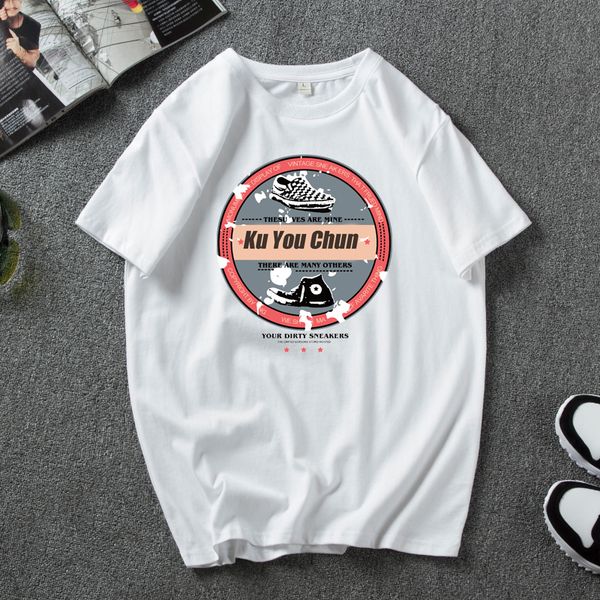 summer creative men's short sleeve t-shirt thickened round neck cotton large loose shirts european couple printed clothes gg50tx, White;black
summer creative men's short sleeve t-shirt thickened round neck cotton large loose shirts european couple printed clothes gg50tx, White;black