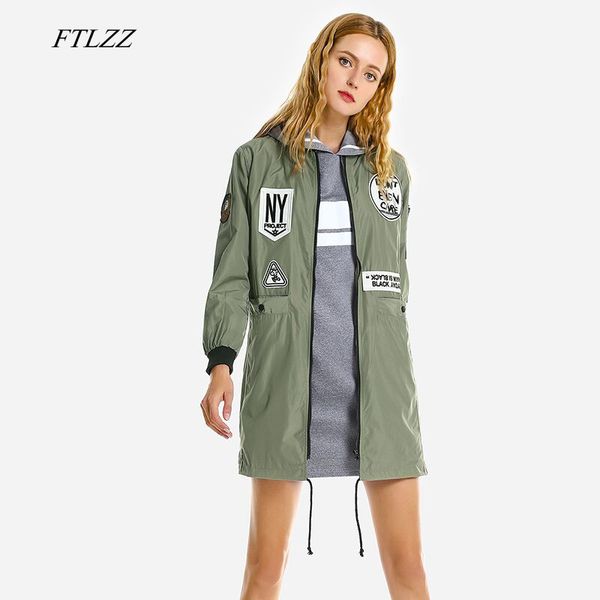 ftlzz women autumn medium long trench coats print letter emboridery windbreaker female casual plus size o neck baseball outwear, Tan;black
ftlzz women autumn medium long trench coats print letter emboridery windbreaker female casual plus size o neck baseball outwear, Tan;black