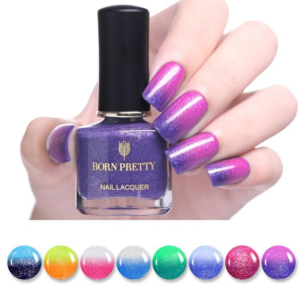 new arrival fashion glitter gradient color nail polish quick drying temperature change varnish base set
new arrival fashion glitter gradient color nail polish quick drying temperature change varnish base set