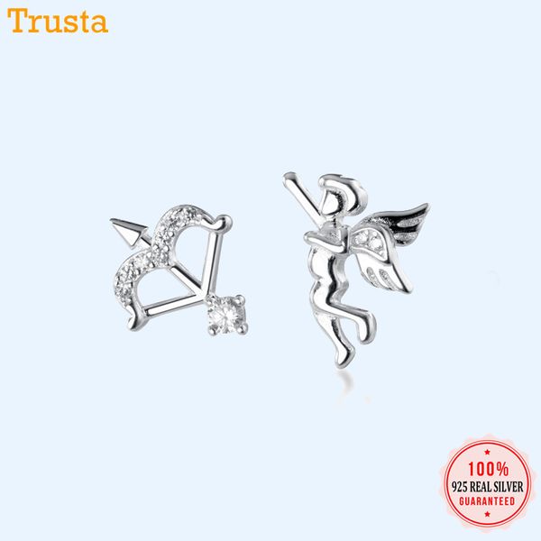 trusta 2020 genuine 925 sterling silver sweet cute asymmetric cupid angels stud earrings for women girls kids lady madam ds210, Golden;silver
trusta 2020 genuine 925 sterling silver sweet cute asymmetric cupid angels stud earrings for women girls kids lady madam ds210, Golden;silver