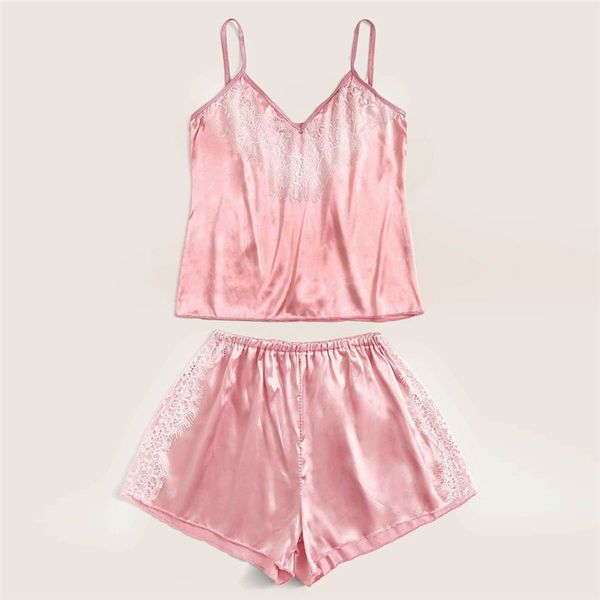 fashion s-xl 2 piece women v-neck silk lace stain backless camisole pajamas sleepwear shorts set lace lingerie a20, Red;black
fashion s-xl 2 piece women v-neck silk lace stain backless camisole pajamas sleepwear shorts set lace lingerie a20, Red;black