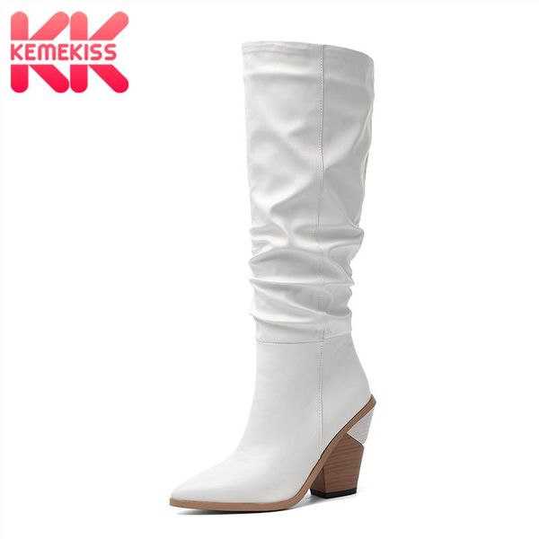 kemekiss women knee high boots casual square heels western cowgirl shoes women fall winter pointed toe long boots size 34-43, Black
kemekiss women knee high boots casual square heels western cowgirl shoes women fall winter pointed toe long boots size 34-43, Black