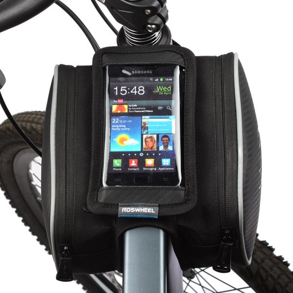 roswheel 1.8l waterproof bicycle bag cycling frame front head tube touch screen pannier double case pouch for 4.8/5.5in phone
roswheel 1.8l waterproof bicycle bag cycling frame front head tube touch screen pannier double case pouch for 4.8/5.5in phone