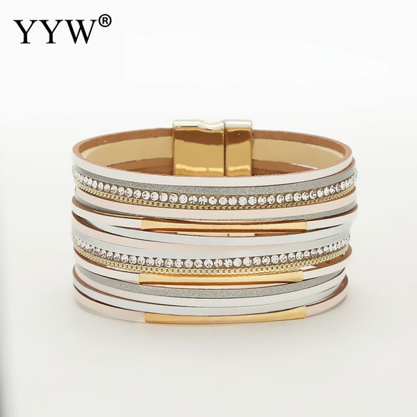 bohemian style women rhinestone pu leather cord bracelets 35mm silver coffee color ladies bracelet bangle bransoletki damskie, Black
bohemian style women rhinestone pu leather cord bracelets 35mm silver coffee color ladies bracelet bangle bransoletki damskie, Black