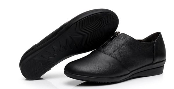 2019 women's shoes in spring and autumn with new style slope heel round head #103, Black
2019 women's shoes in spring and autumn with new style slope heel round head #103, Black