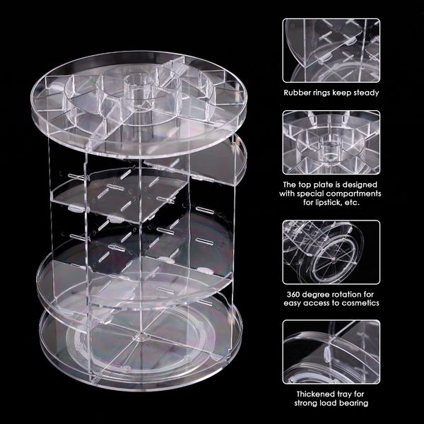 makeup organizer storage box make up organizer 360 degree rotation multi-functional cosmetics storage box diy adjustable height
makeup organizer storage box make up organizer 360 degree rotation multi-functional cosmetics storage box diy adjustable height