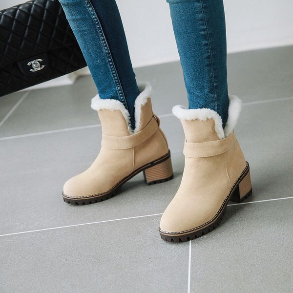 round toe suede ankle boots for women 2019 slip on rubber thick heels women pumps shoes fashion short boots, Black
round toe suede ankle boots for women 2019 slip on rubber thick heels women pumps shoes fashion short boots, Black