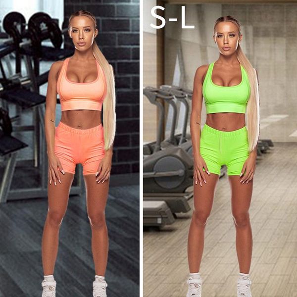 high waist yoga set sportswear for women sports bra shorts fitness clothing fluorescent gym workout exercises jogging suits, White;red
high waist yoga set sportswear for women sports bra shorts fitness clothing fluorescent gym workout exercises jogging suits, White;red