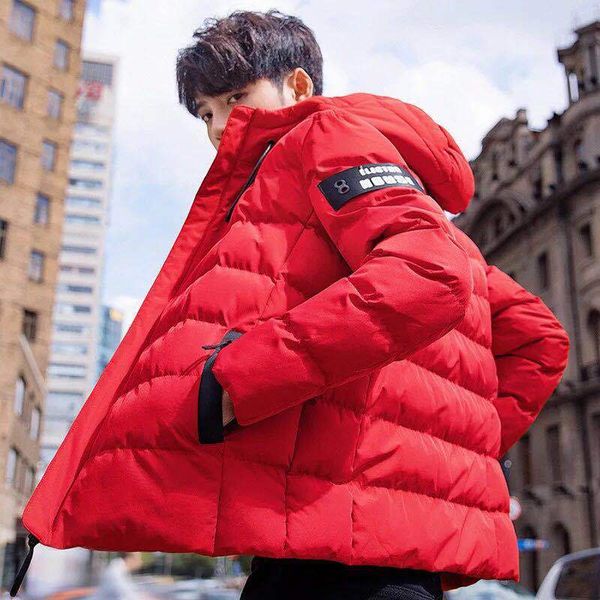 men's 2018 winter cotton-padded clothes men's thick warm cotton-padded clothes loose-fit korean-style jacket devel, Black
men's 2018 winter cotton-padded clothes men's thick warm cotton-padded clothes loose-fit korean-style jacket devel, Black
