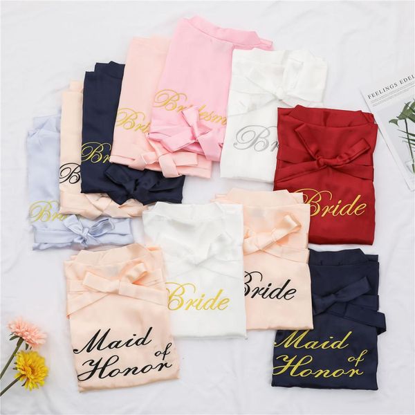 fashio women short satin wedding bridal party robe letter bride on the robe back kimono sleepwear spa robes for ladies, Black;red
fashio women short satin wedding bridal party robe letter bride on the robe back kimono sleepwear spa robes for ladies, Black;red